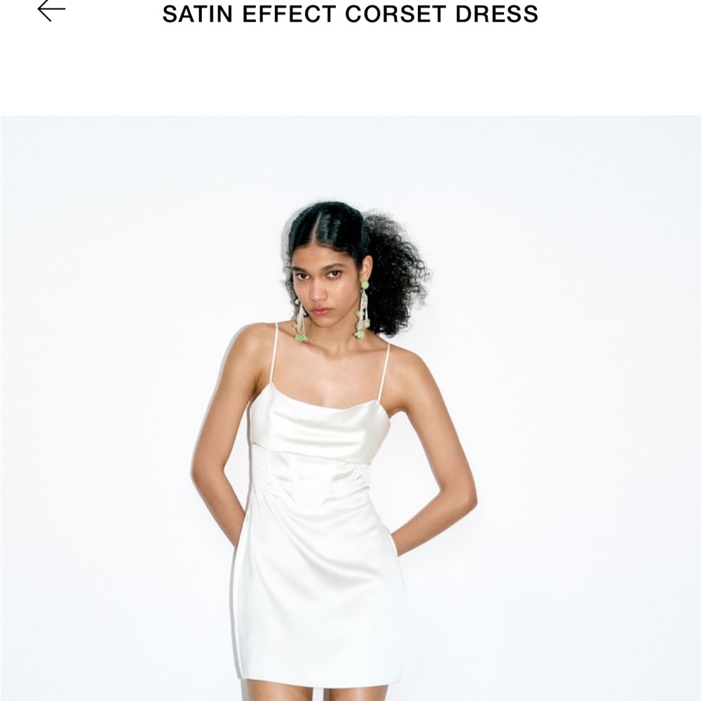 Small Zara White Mini Dress - Picture 4 of 4